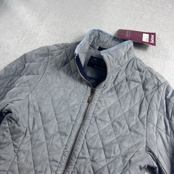 Barbour Jackets & Blazers - Barbour Malvern Saddlery LTD Quilted Jacket Womens Size 6 Light Blue NWT